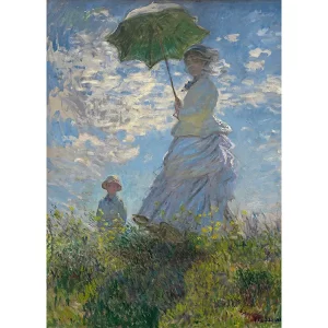 زنی با چتر آفتابی